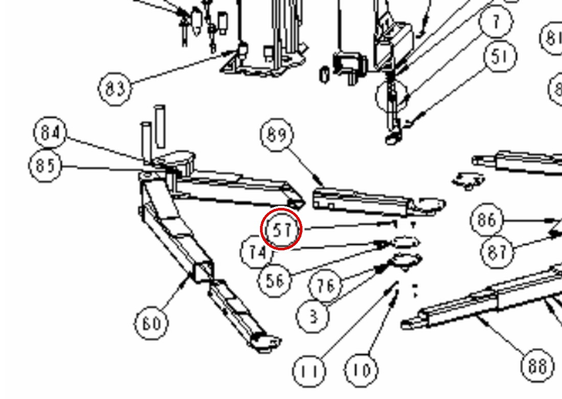 Forward Lift 991243 Elevator Bolt 1/4"-20 x 1" Black - Pad Mounting for 6000TL, DP10AN & DP97S-2 Lifts (DP10 item 57)