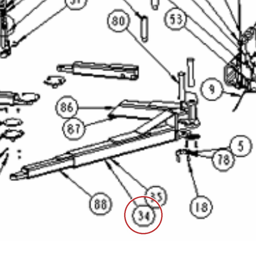 Forward Lift 991504 Snap Ring, 3/4" Klip-Ring (Truarc 5304-0075) for AJ 6000, I10 / INT 10 - parts drawing detail
