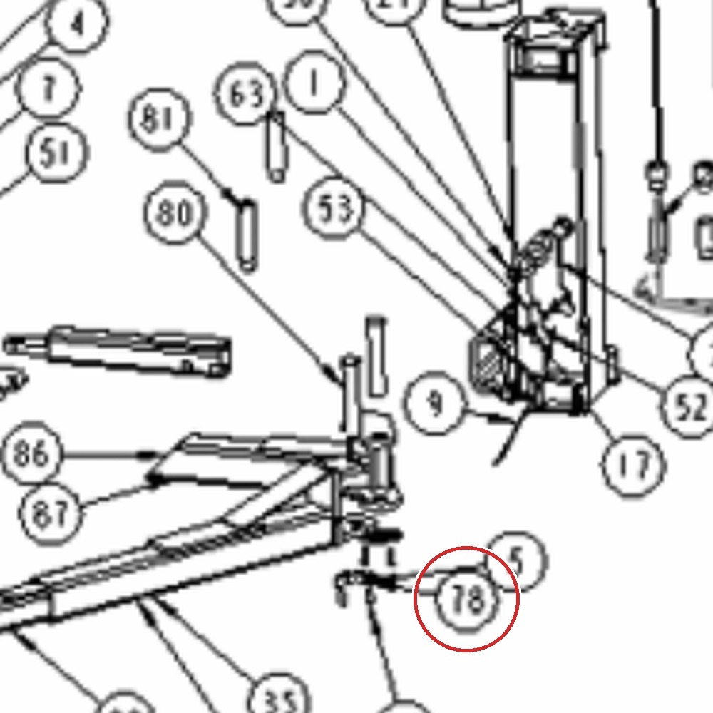 Forward Lift 994258 Arm Restraint Gear Kit (4 Pcs) for DP Series Since Mid-2004 / I10 / INT 10 - parts drawing detail