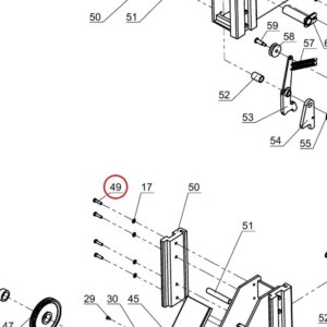 Lift Part B10-8×30 Hex Bolt M8×30 for 9K Parking (Wider) & PP9+ 9K 4-Post Lifts - Crossbeam / Safety Latch - parts drawing de