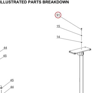 Lift Part B11-12×30 Hex Head Bolt M12×35 for PRO9F 9K Floor Plate Lift - parts drawing detail