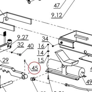 Lift Parts B22-8×16 M8×16 Screw for Pro 14F 14,000 lb Lift Rolling Jack - parts drawing detail